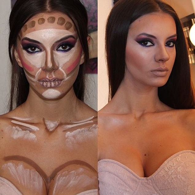 Yüz kontürleme olayını aşanlar olayı bir ileri boyuta taşıdı; vücutlarına!