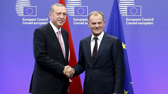 AB Konseyi Başkanı Tusk, Erdoğan ile Göçmen Krizini Görüştü