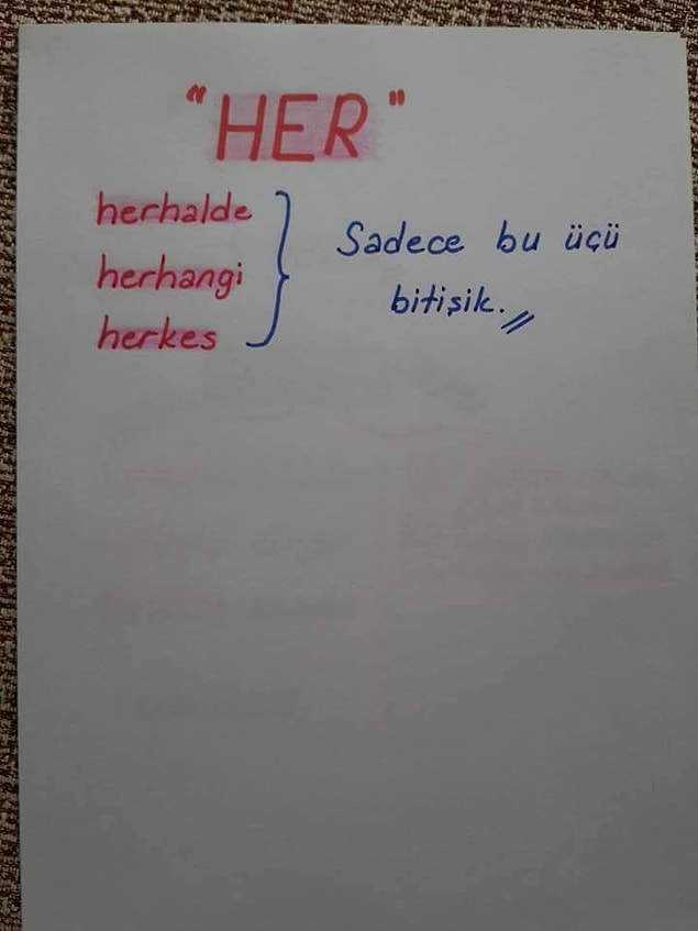 2. "Her" kelimesinin yazımı
