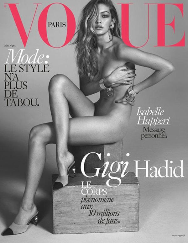 Şimdi de, Vogue'un Fransa edisyonu için poz verdi, hem de çıplak!