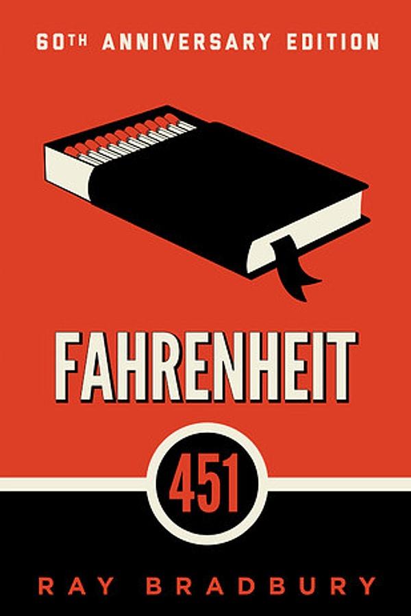4. "Fahrenheit 451", Ray Bradbury