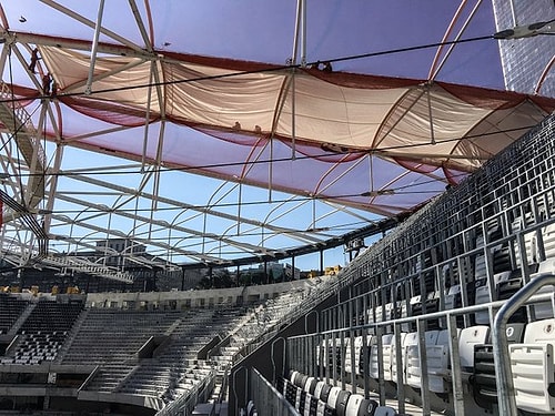 Vodafone Arena’da Çatı Bloğuna Membran Serme İşlemi Başladı