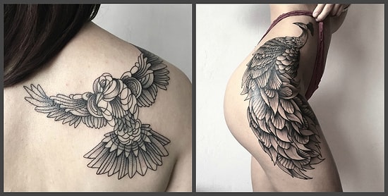 Изысканные, но мрачноватые татуировки от русского мастера