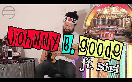 'Go Johnny Go' Söyleyen Siri ve Elektronik Gitar Uyumundan Ortaya Çıkan Mükemmel Cover