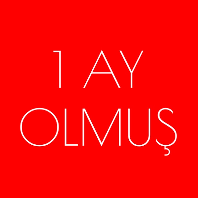 1 ay olmuş!
