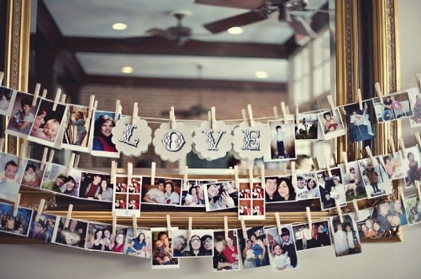 4. Гирлянда из фотографий.