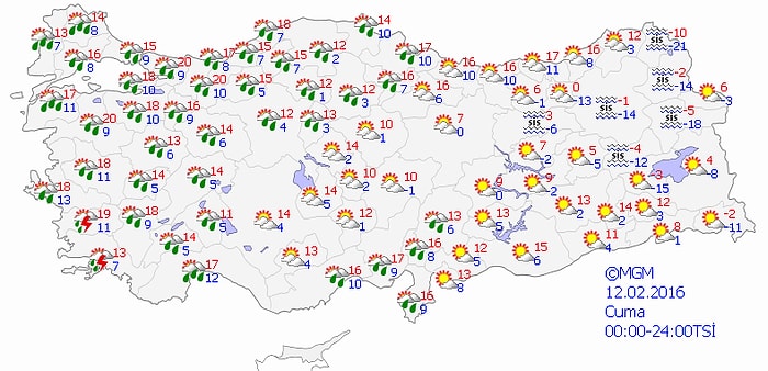 Hava Sıcaklığı Mevsim Normalleri Üzerinde, Kuvvetli Yağış ve Rüzgara Dikkat!'