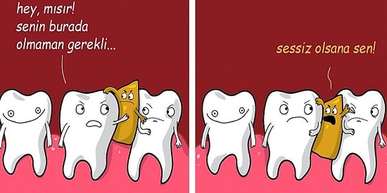 Ağzımızın İçinde Neler Oluyor? 9 Sevimli Karikatür ile Dişlerin ve Dilin Tatlı Mücadelesi