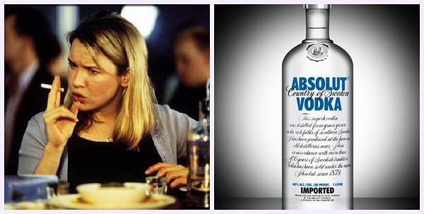 1. "Дневник Бриджит Джонс" + водка