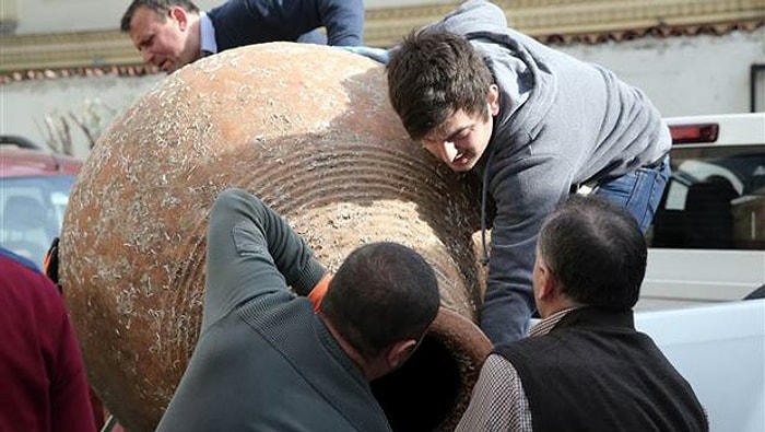 Trabzon'da Balıkçıların Ağına 300 Kiloluk Bizans Küpü Takıldı