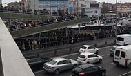 Avcılar'da Üst Geçit İzdihamı