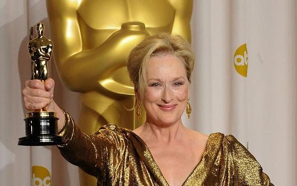 13. Ödüle en fazla aday gösterilen isim ise Meryl Streep'tir.