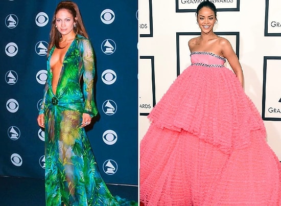19 самых запомнившихся нарядов на красной дорожке "Грэмми"