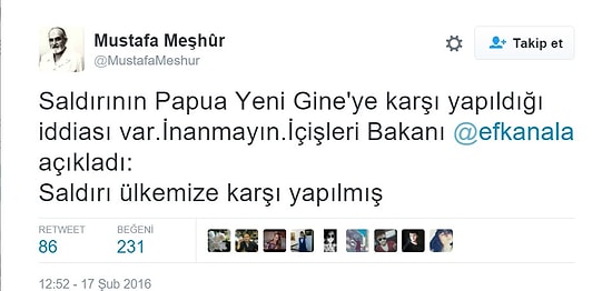 Efkan Âlâ'nın Ankara Saldırısı Sonrası Attığı Tweete Gösterilen 15 Trajikomik Tepki