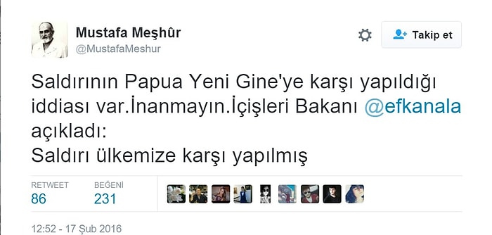 Efkan Âlâ'nın Ankara Saldırısı Sonrası Attığı Tweete Gösterilen 15 Trajikomik Tepki