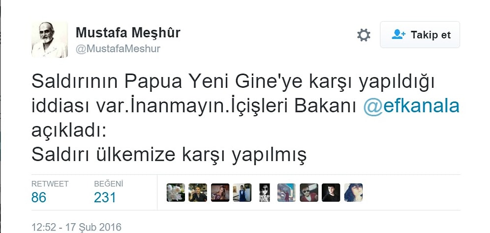 Efkan Âlâ'nın Ankara Saldırısı Sonrası Attığı Tweete Gösterilen 15 Trajikomik Tepki