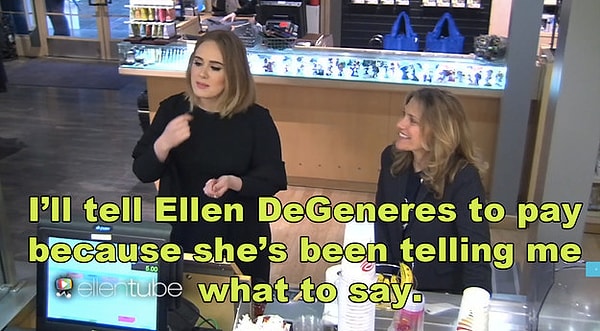 7. Немного поиздевавшись над работниками Jamba Juice, Адель наконец-то сдалась и призналась, что она их разыграла.