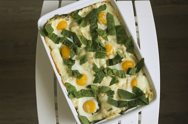 5. Kahvaltılık Yumurtalı Lazanya