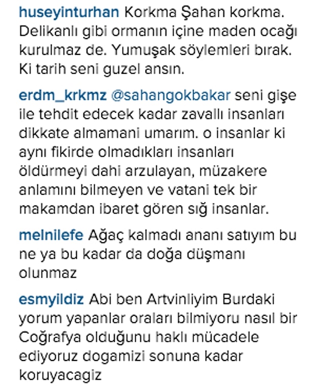 Destek verenler sık sık ''Korkma Şahan, arkandayız'' dediler.