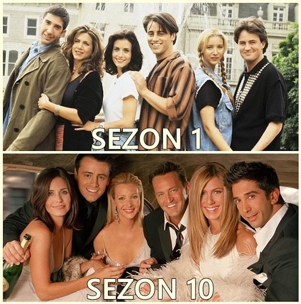 14. Rachel, Monica, Phoebe, Joey, Chandler, Ross
