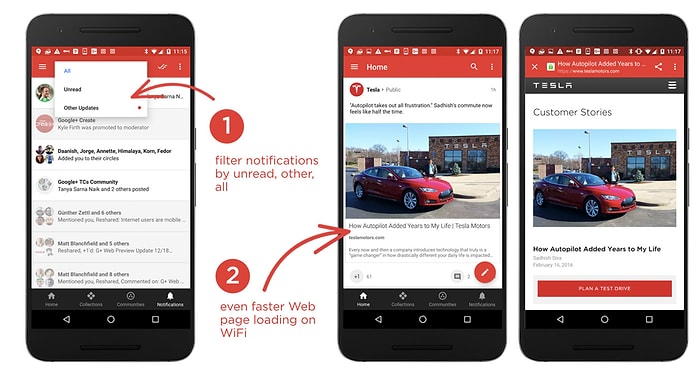 Google+ Android Uygulaması Yeni Güncelleme ile Çok Daha Hızlı