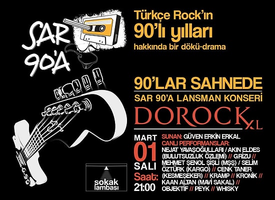 "Sar Doksan'a" ile 90’lı Yılların Türkçe Rock Efsaneleri Yeniden Sahnede!