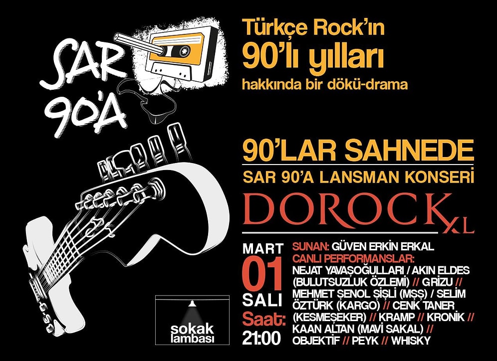 "Sar Doksan'a" ile 90’lı Yılların Türkçe Rock Efsaneleri Yeniden Sahnede!