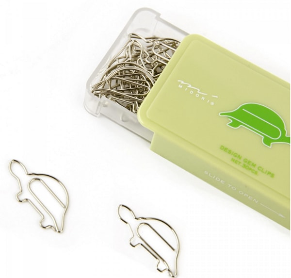 1. Симпатичные скрепки-черепашки