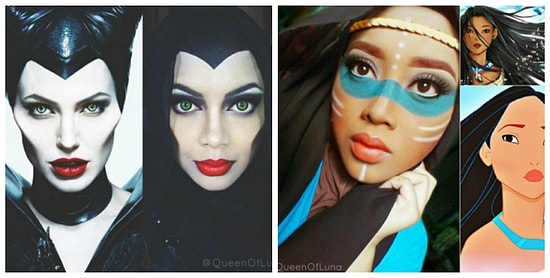 Девушка в хиджабе косплеит диснеевских персонажей