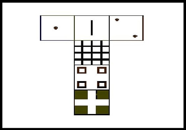 5. Выберите правильный куб, сложенный из данной картинки?