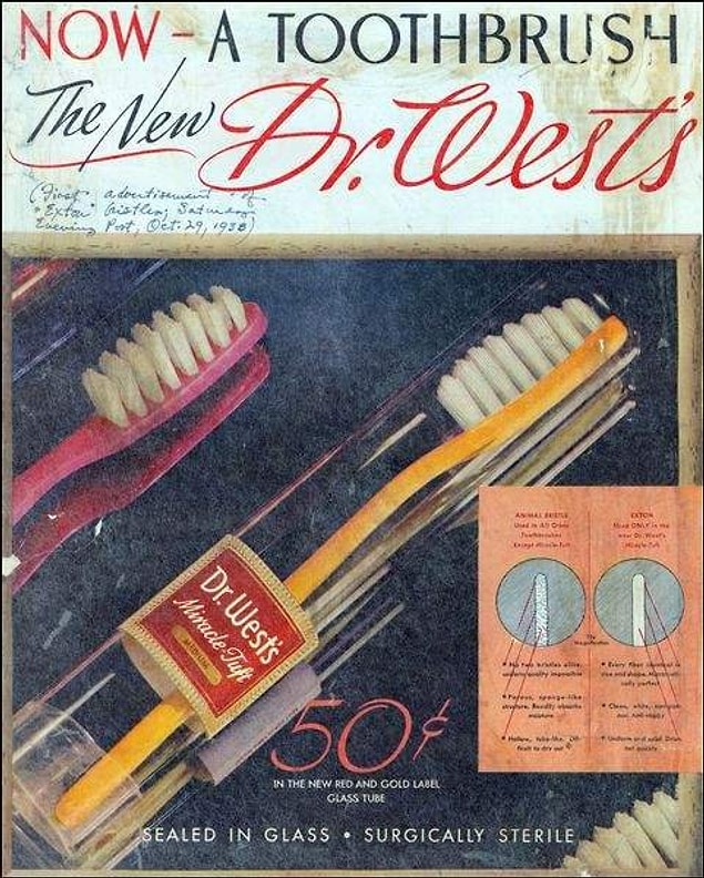 2. Ticari olarak piyasaya sürülen ve reklamı yapılan ilk diş fırçasının tarihi ise 1938.