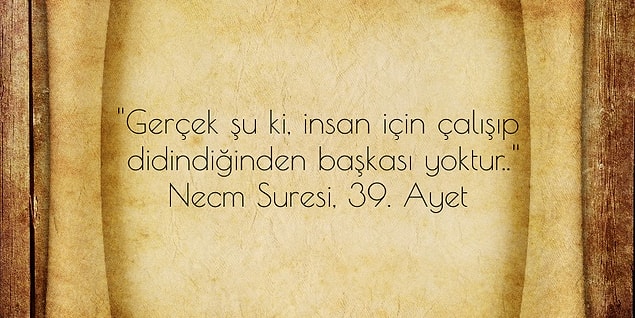 Necm Suresi, 39. Ayet!