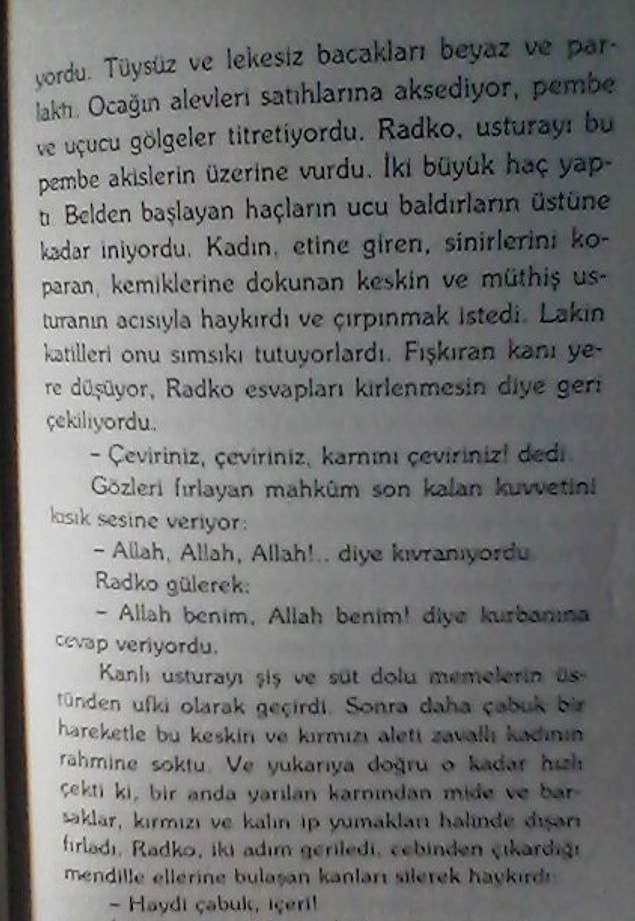 işkence sayfalarca anlatılır.