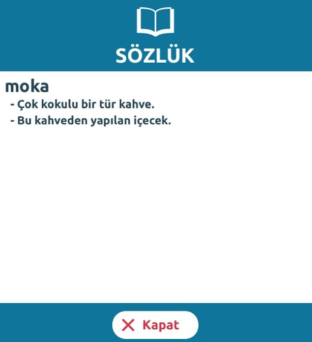 6. Oyundaki sözlüğe bakın.