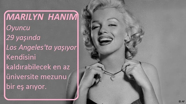 7. Marilyn Monroe güzelliğiyle taliplerini sırasında bekletse de hiç kimsenin beklemediği mütevazi biriyle evlenirdi.