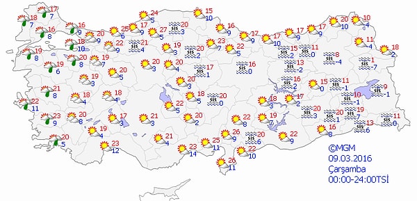 ÖNÜMÜZDEKİ 4 GÜN TÜRKİYE GENELİNDE HAVA