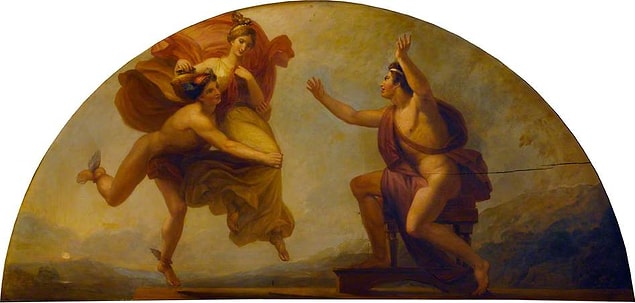 11. Böyle dedikten sonra baş tanrı ilk kadını yeryüzüne indirdi ve Prometheus'un kardeşi Epimetheus'a gelin olarak gönderdi.