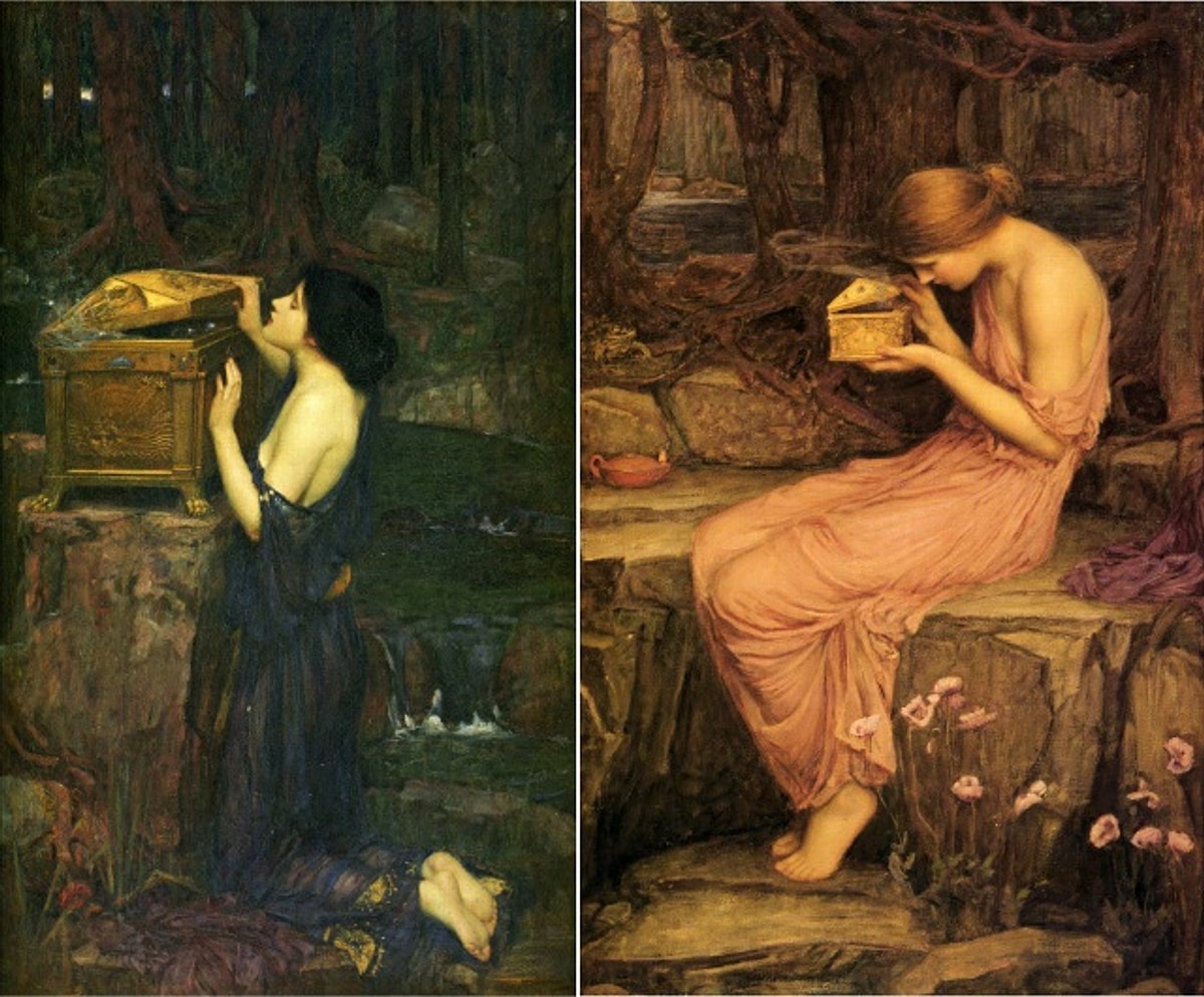 Good looking waterhouse перевод. Уильям Уотерхаус Пандора. Джон Уотерхаус Психея. Джон Уильям Уотер Пандора. Джон Уотерхаус. "Пандора", 1896.