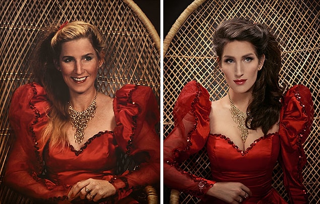 25. Anne ve kızı. Aynı yaş, aynı elbise, 25 yıllık fark...