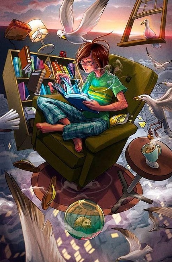 12. Она не только развивает воображение, ...