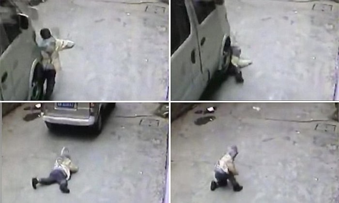 Üzerinden Minibüs Geçen 4 Yaşındaki Çocuğun Mucizevi Kurtuluş Anı