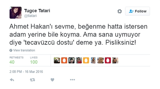 Birkaç kişiden Ahmet Hakan Coşkun'a destek tweetleri gelse de...