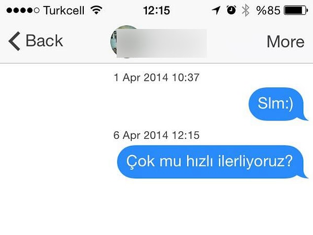 8. Mesaj alamayınca ben