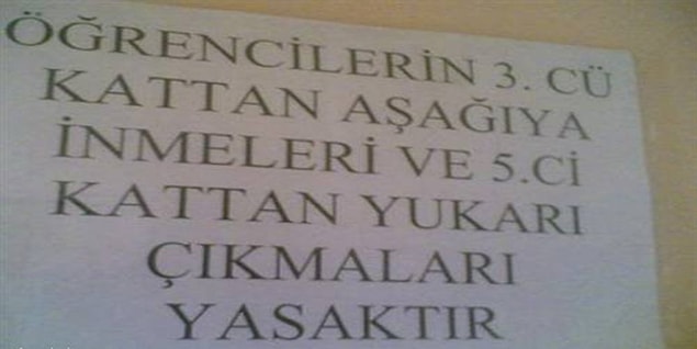 13. Öğrencilerin kuş olup uçmasını bekleyen insan.