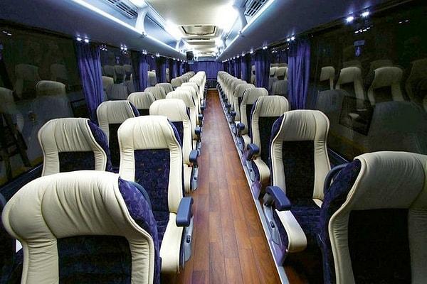 6. Şehirler arası yolculuk yapan otobüslerdeki tekli koltuklar.