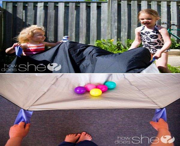 5. Rüzgar yüzünden kırılmış olan şemsiyenizi çocuklarınızın zevkle oynayabileceği bir oyuncağa dönüştürebilirsiniz.