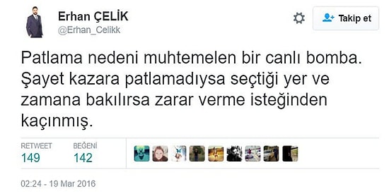 "Canlı Bomba Zarar Verme İsteğinden Kaçınmış" Diyen Erhan Çelik'e Gelen 18 Tepki