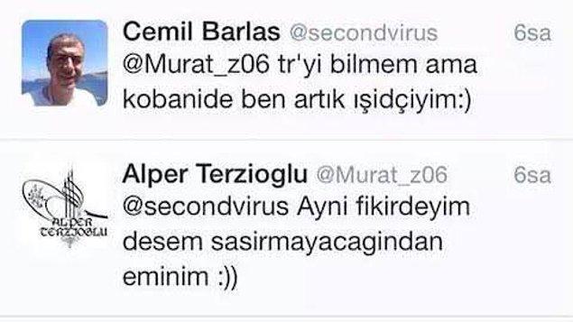 Cemil Barlas daha önce de Kobani'de IŞİD'i desteklediğini açıklamış, gelen tepkiler üzerine tweetini silmişti.