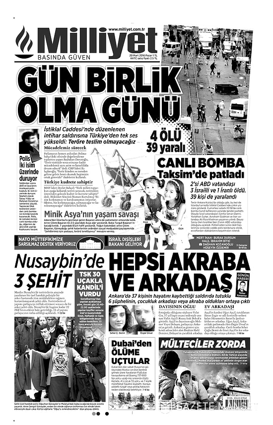 Gazetelerde Bugün | İstiklal'deki Canlı Bomba Saldırısı Manşetlerde...