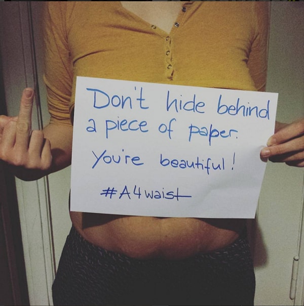 "Не прячьтесь за куском бумаги. Вы прекрасны!"